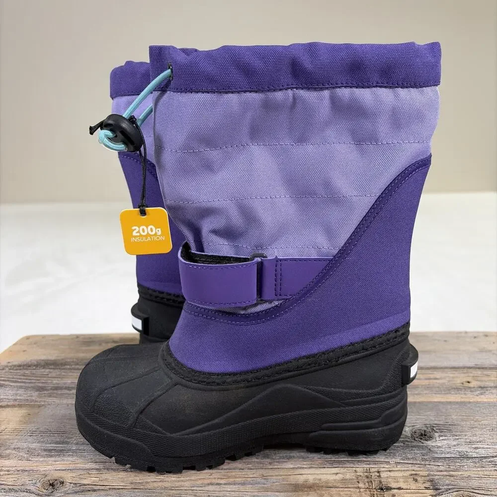 Columbia Girls Powderbug Plus II Snow Boot Purple Size 1 New Benefits Charity